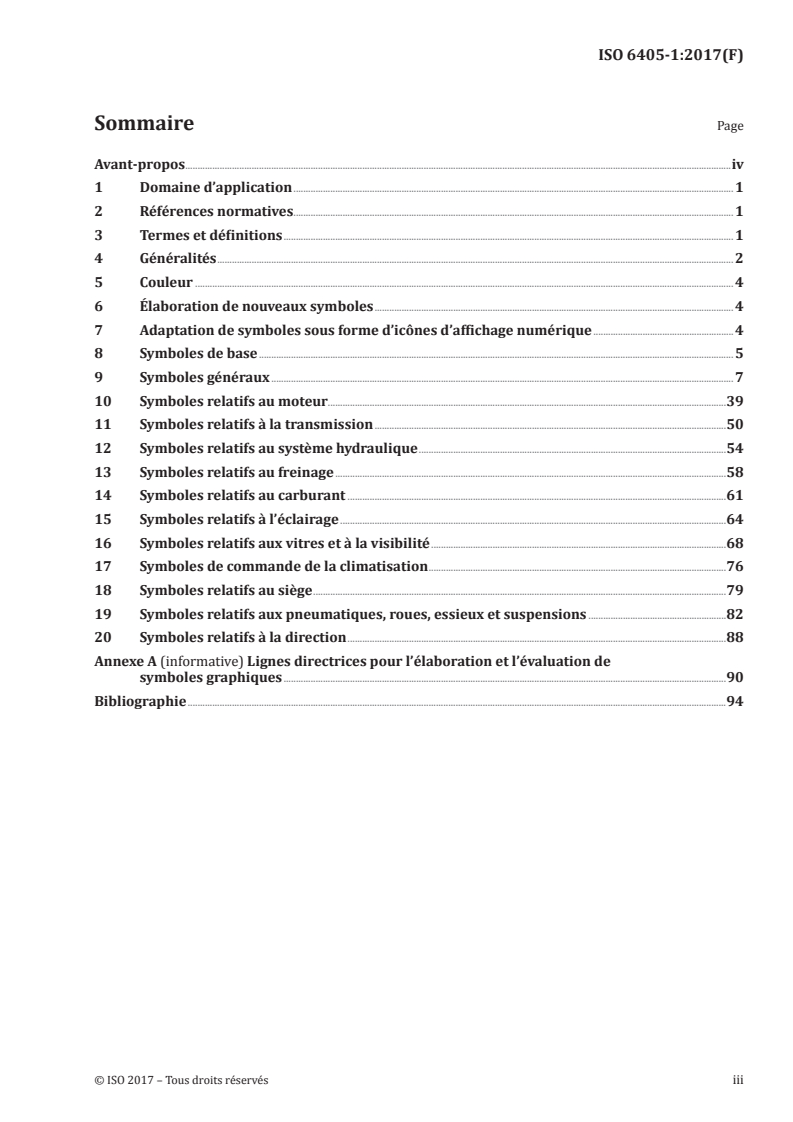ISO 6405-1:2017 ISO 6405-1:2017 - Engins de terrassement — Symboles pour les commandes de l'opérateur et autres indicateurs — Partie 1: Symboles communs/6/2017 - Page 3 preview