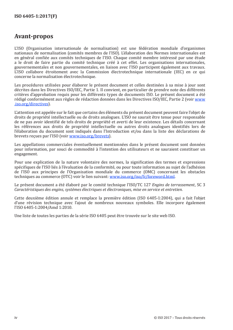 ISO 6405-1:2017 ISO 6405-1:2017 - Engins de terrassement — Symboles pour les commandes de l'opérateur et autres indicateurs — Partie 1: Symboles communs/6/2017 - Page 4 preview