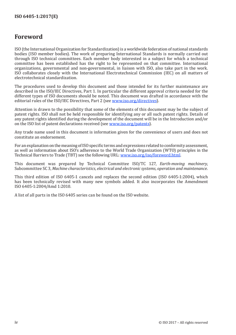 ISO 6405-1:2017 ISO 6405-1:2017 - Earth-moving machinery — Symbols for operator controls and other displays — Part 1: Common symbols/30/2017 - Page 4 preview