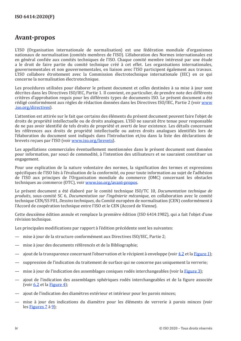 ISO 6414:2020 ISO 6414:2020 - Documentation technique de produits (DTP) — Dessins techniques de verrerie/10/2020 - Page 4 preview