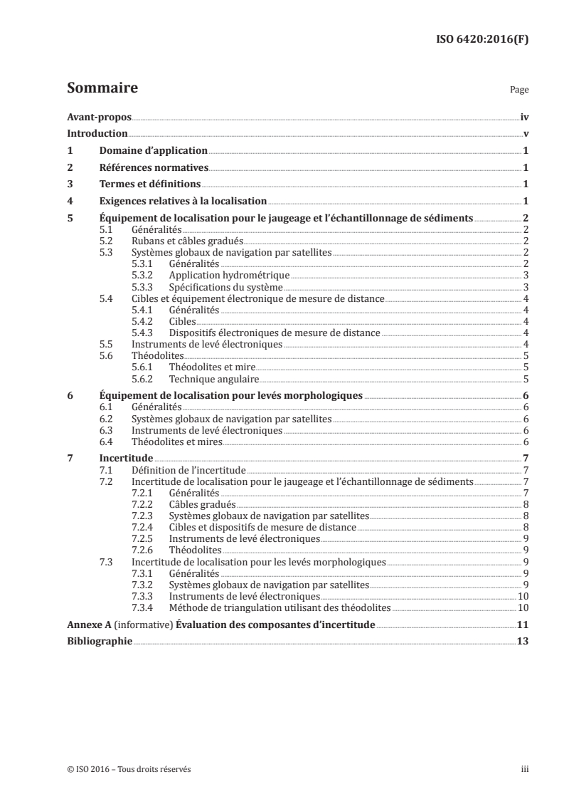 ISO 6420:2016 ISO 6420:2016 - Hydrométrie — Système de positionnement pour embarcation hydrométriques/4/2017 - Page 3 preview
