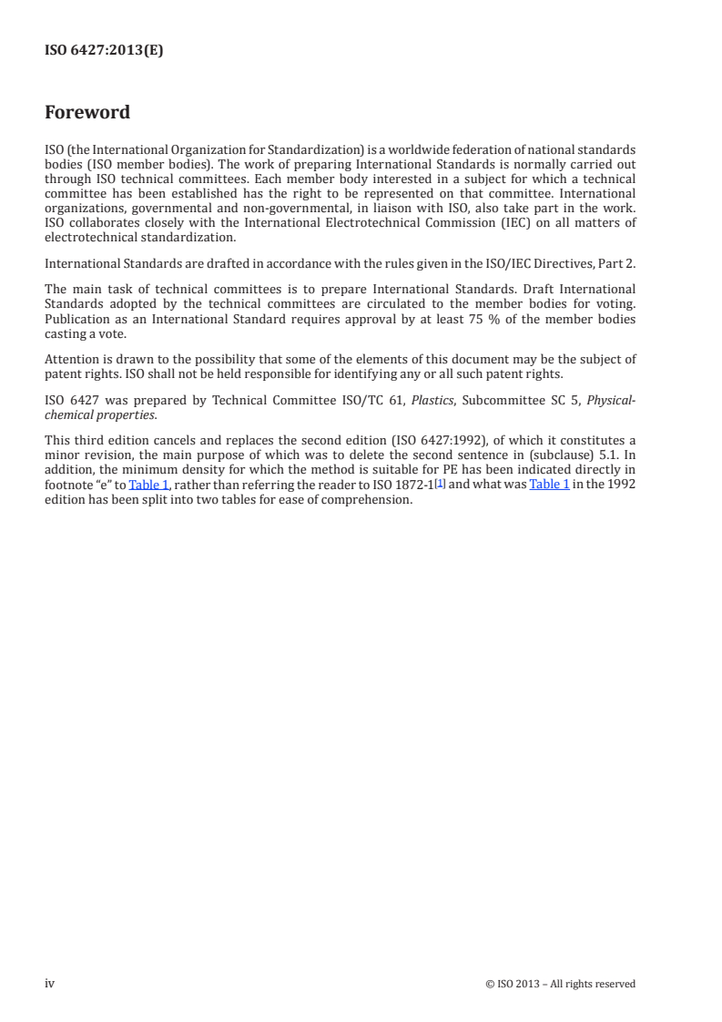 ISO 6427:2013 ISO 6427:2013 - Plastics — Determination of matter extractable by organic solvents (conventional methods)/22/2013 - Page 4 preview