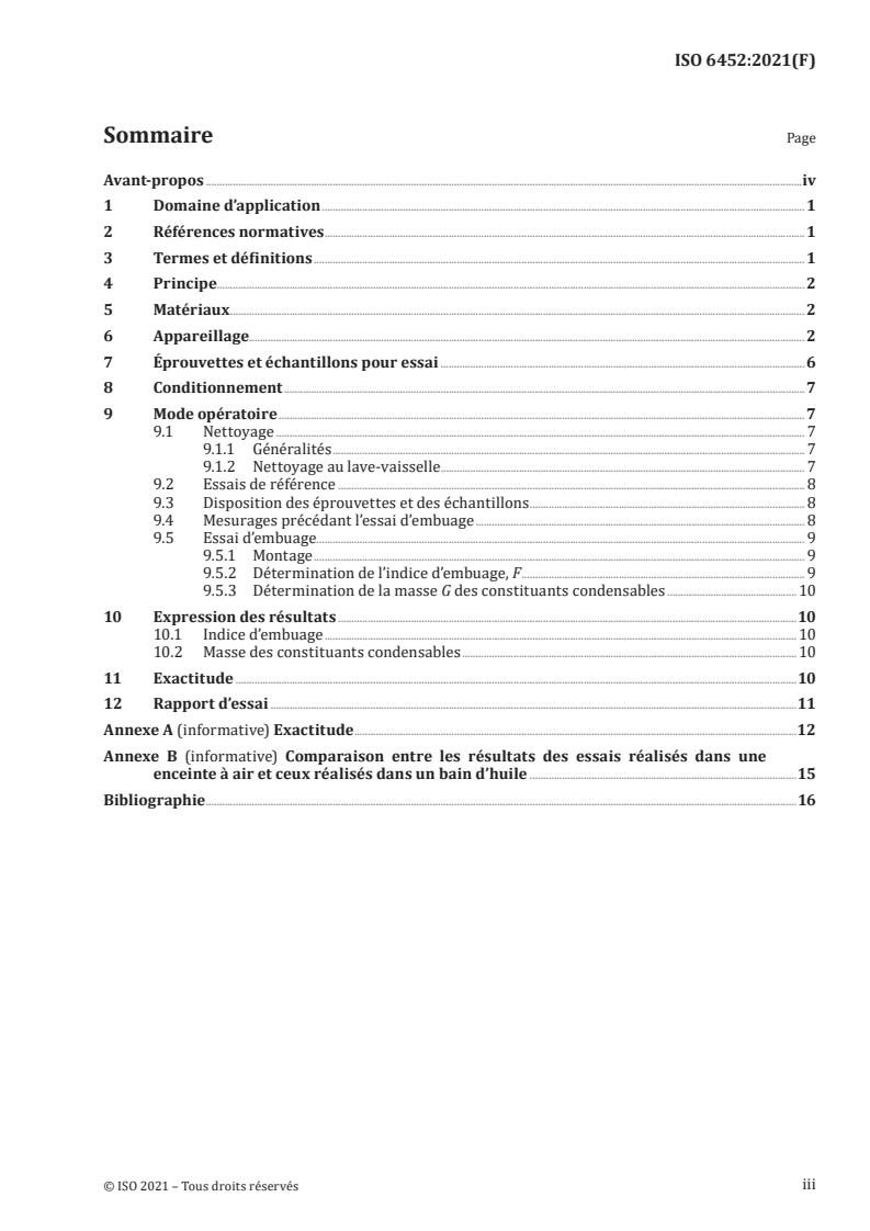 ISO 6452:2021 ISO 6452:2021 - Textiles revêtus de caoutchouc ou de plastique — Détermination des caractéristiques d'embuage des matériaux de garnissage utilisés dans l'habitacle automobile/20/2021 - Page 3 preview