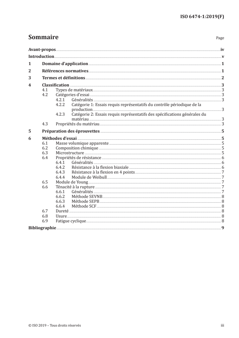 ISO 6474-1:2019 ISO 6474-1:2019 - Implants chirurgicaux — Matériaux céramiques — Partie 1: Matériaux céramiques à base d'alumine de haute pureté/13/2019 - Page 3 preview