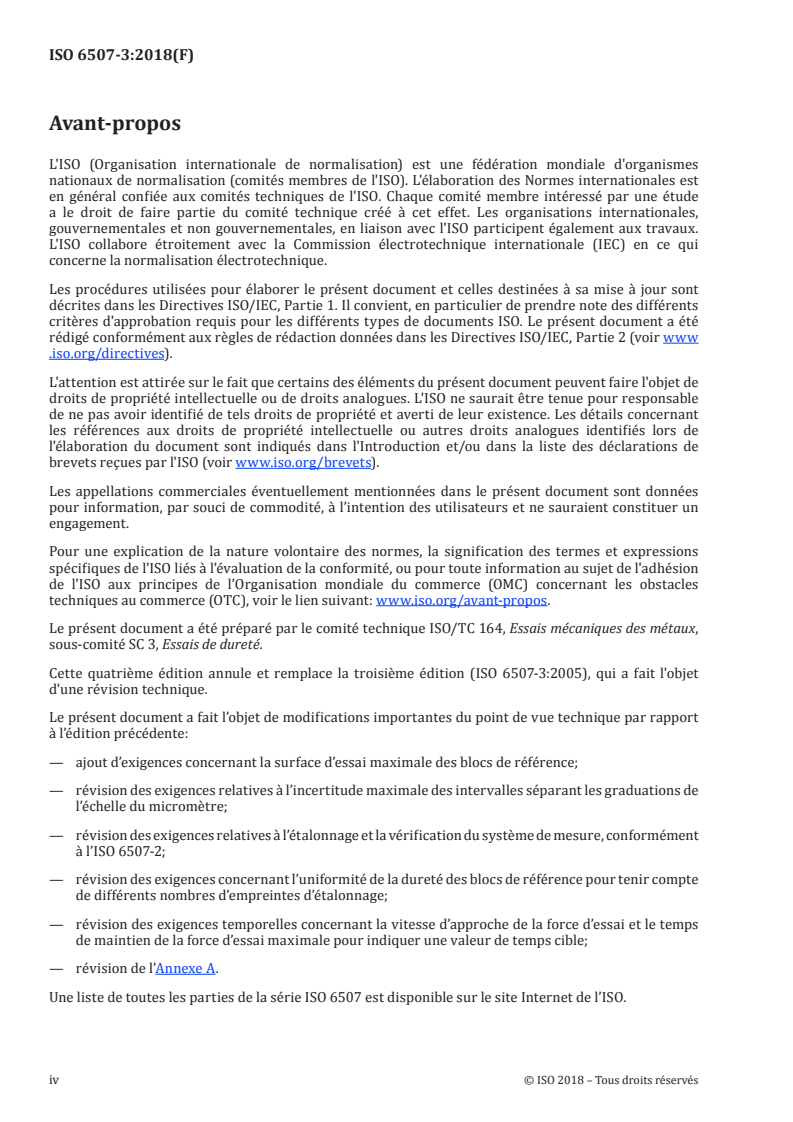 ISO 6507-3:2018 ISO 6507-3:2018 - Matériaux métalliques — Essai de dureté Vickers — Partie 3: Étalonnage des blocs de référence/23/2018 - Page 4 preview
