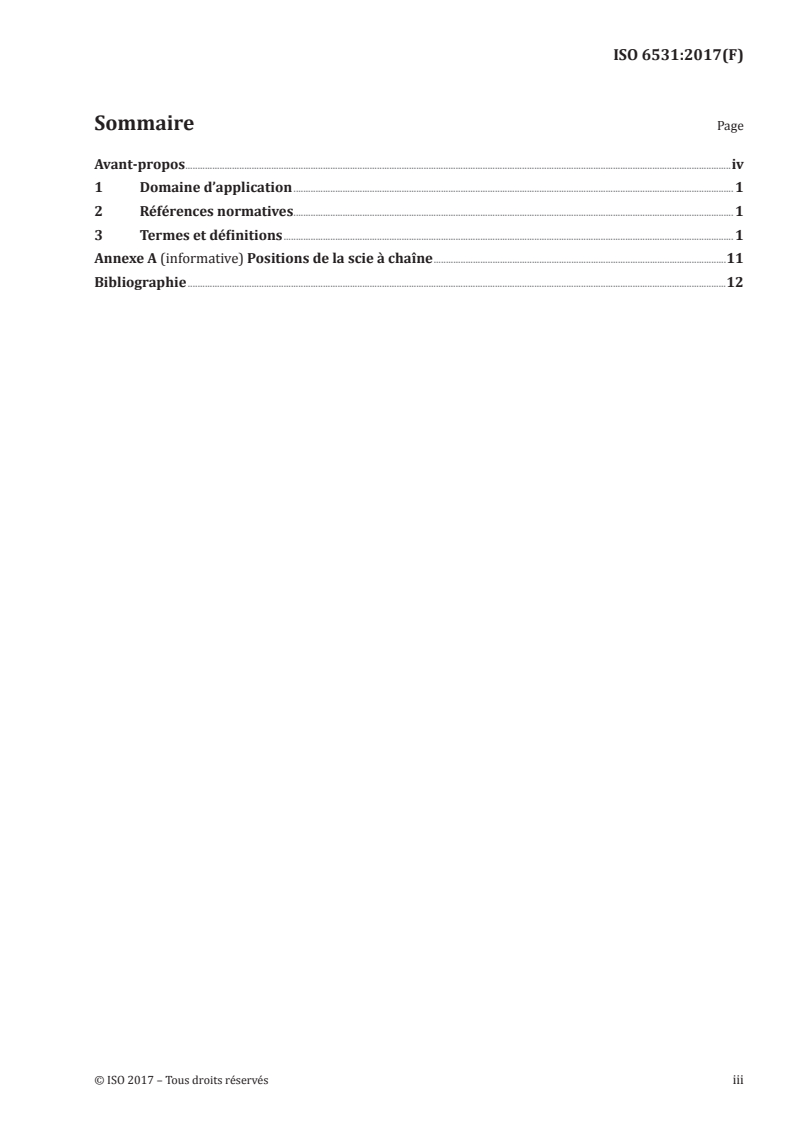 ISO 6531:2017 ISO 6531:2017 - Matériel forestier — Scies à chaîne portatives — Vocabulaire/27/2017 - Page 3 preview