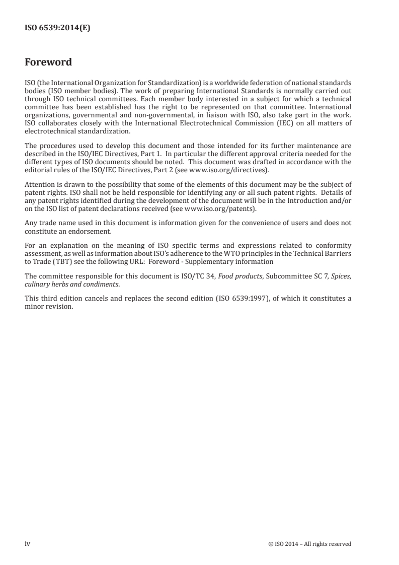ISO 6539:2014 ISO 6539:2014 - Cinnamon (Cinnamomum zeylanicum Blume) — Specification/10/2014 - Page 4 preview