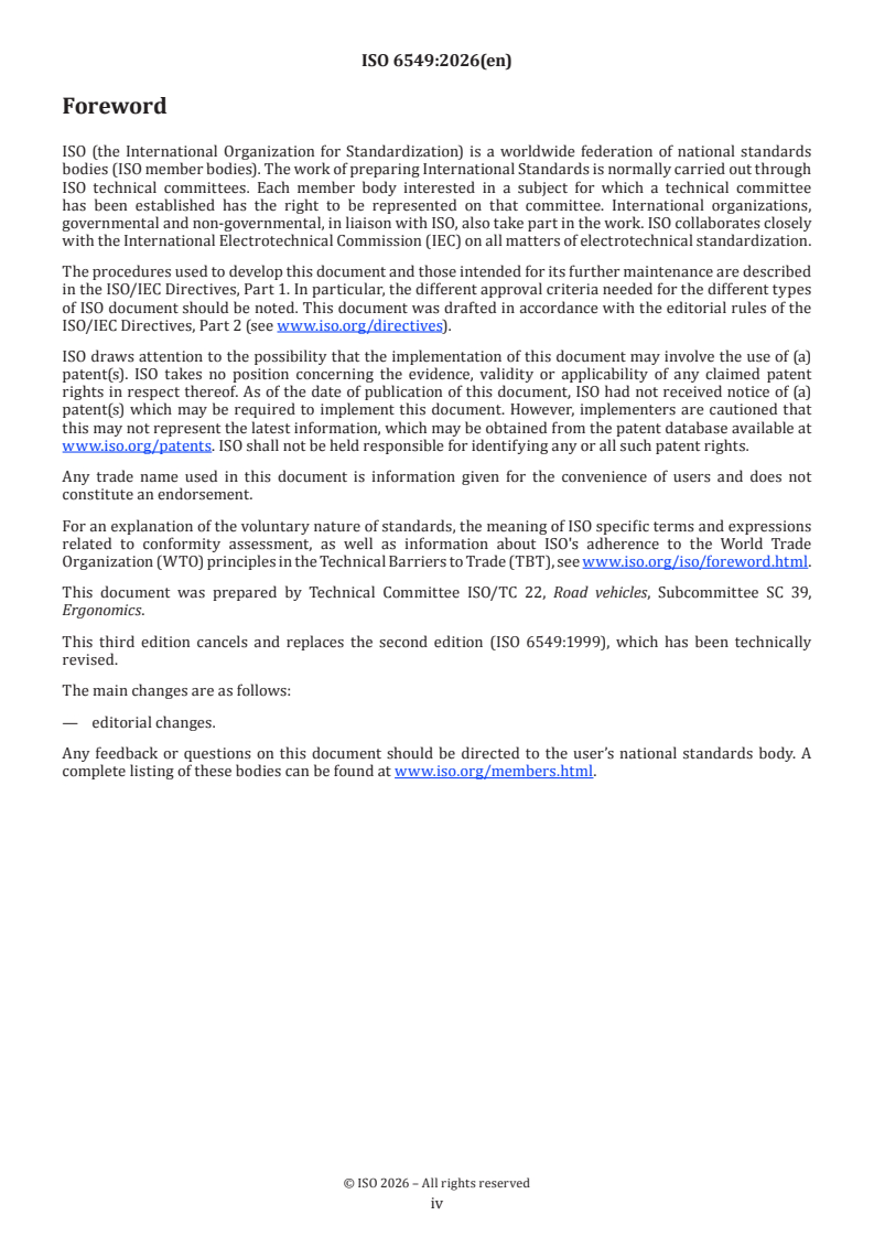 ISO 6549:2026 ISO 6549:2026 - Road vehicles — Procedure for H- and R-point determination - Page 4 preview