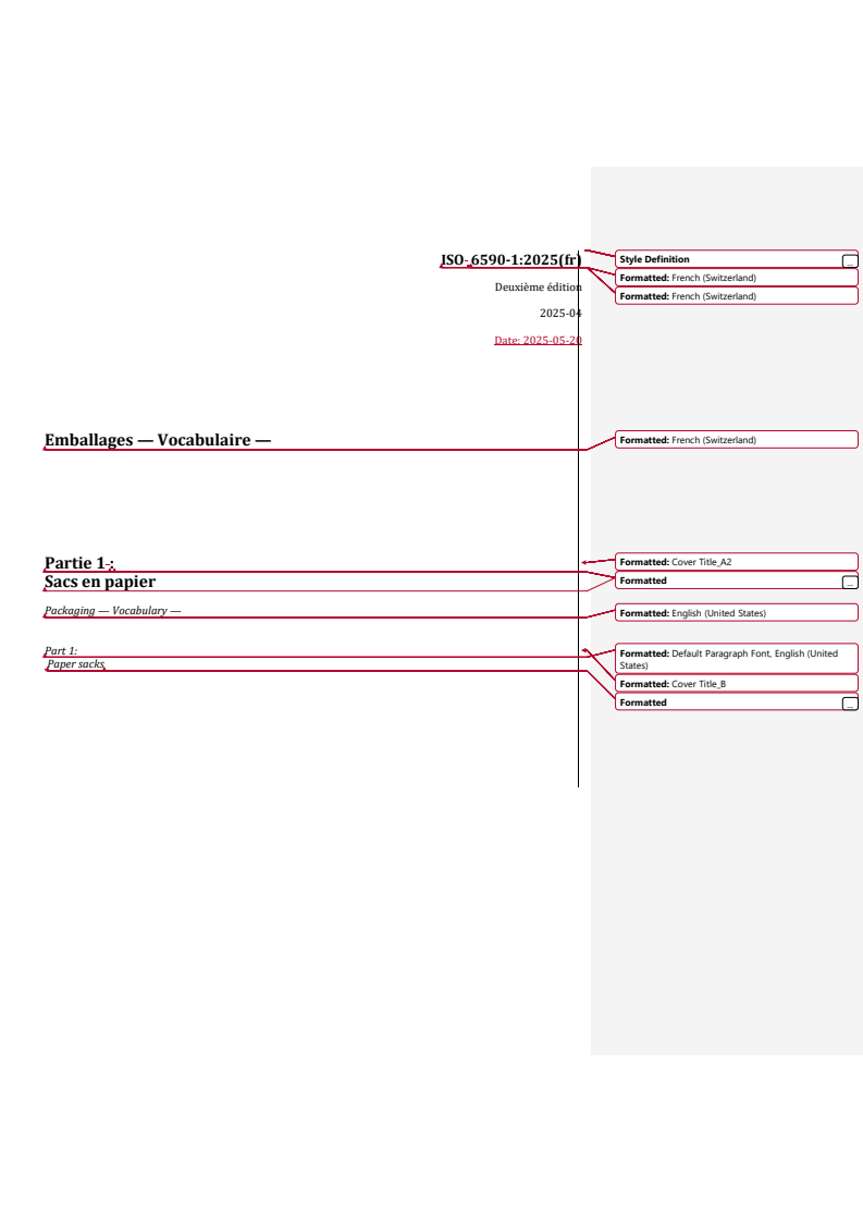 REDLINE ISO 6590-1:2025 - Emballages — Vocabulaire — Partie 1: Sacs en papier
Released:11. 06. 2025