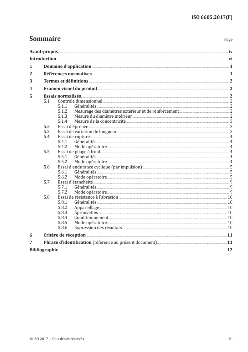 ISO 6605:2017 ISO 6605:2017 - Transmissions hydrauliques — Méthodes d'essai pour les tuyaux et flexibles/28/2017 - Page 3 preview