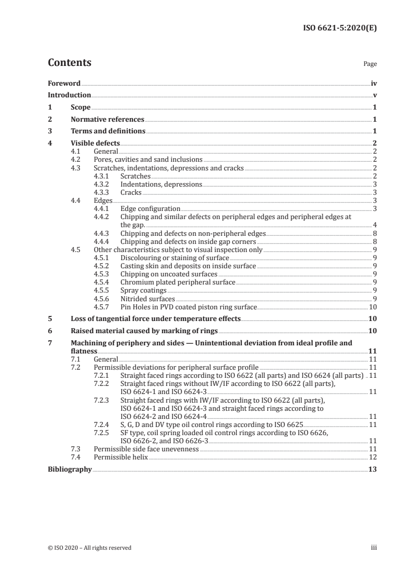 ISO 6621-5:2020 ISO 6621-5:2020 - Internal combustion engines — Piston rings — Part 5: Quality requirements/27/2020 - Page 3 preview