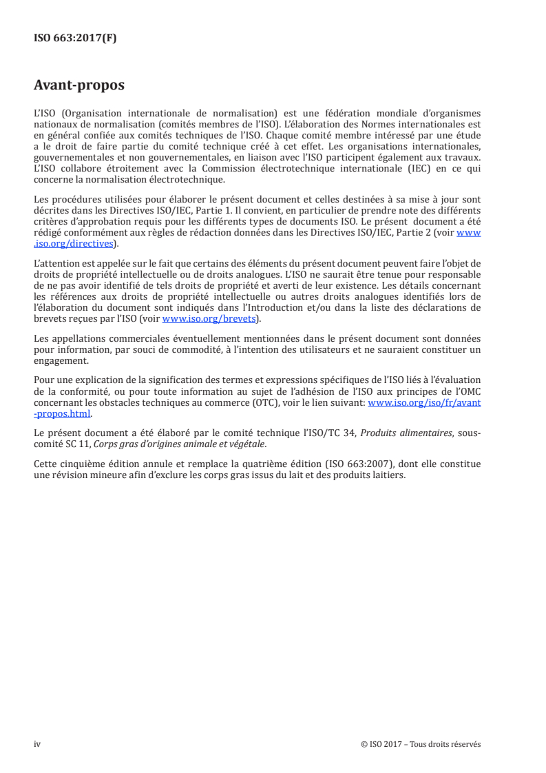 ISO 663:2017 ISO 663:2017 - Corps gras d'origines animale et végétale — Détermination de la teneur en impuretés insolubles/1/2017 - Page 4 preview
