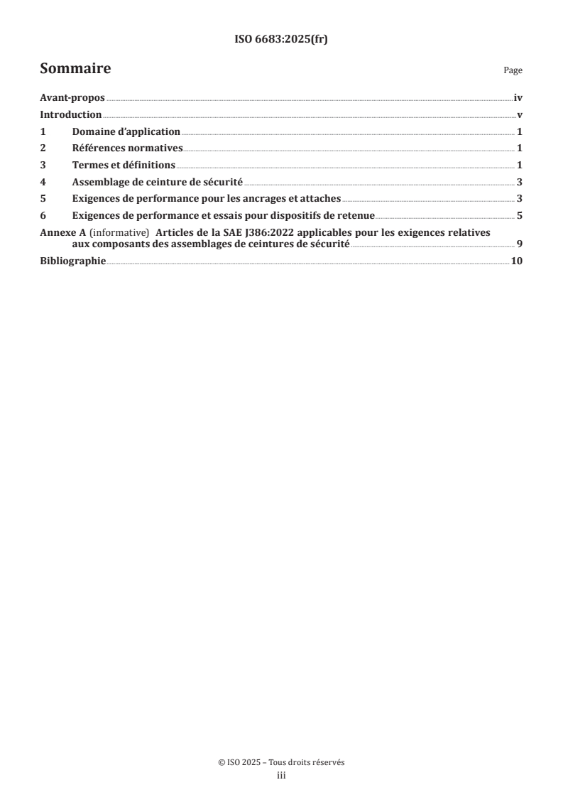 ISO 6683:2025 ISO 6683:2025 - Engins de terrassement — Assemblages de ceintures de sécurité et ancrages pour ceintures de sécurité — Exigences de performance et essais
Released:24. 10. 2025 - Page 3 preview