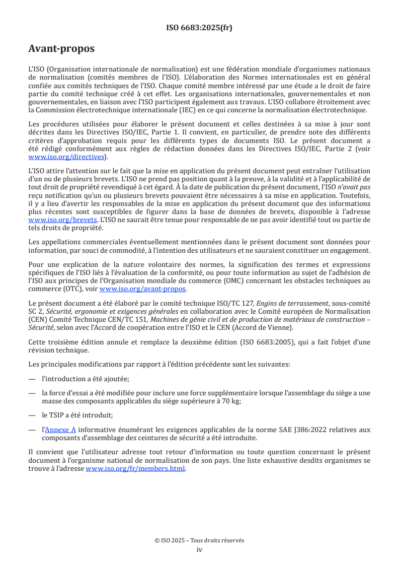 ISO 6683:2025 ISO 6683:2025 - Engins de terrassement — Assemblages de ceintures de sécurité et ancrages pour ceintures de sécurité — Exigences de performance et essais
Released:24. 10. 2025 - Page 4 preview