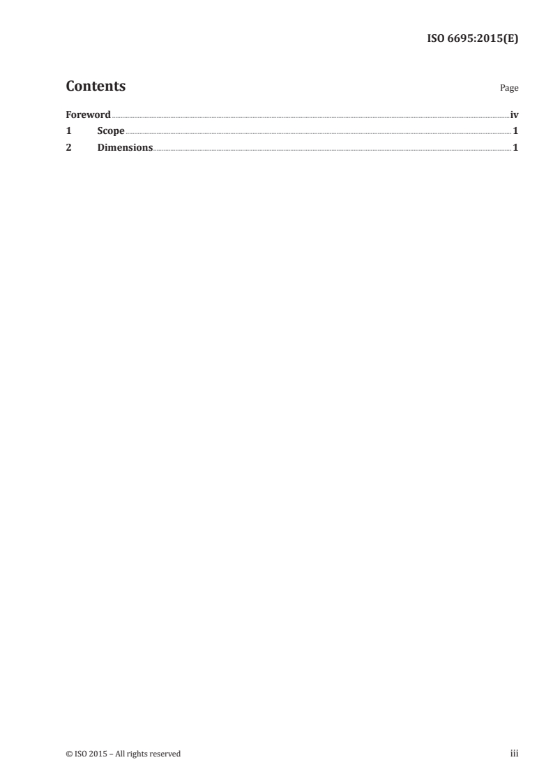 ISO 6695:2015 ISO 6695:2015 - Cycles — Pedal axle and crank assembly with square end fitting — Assembly dimensions/3/2015 - Page 3 preview
