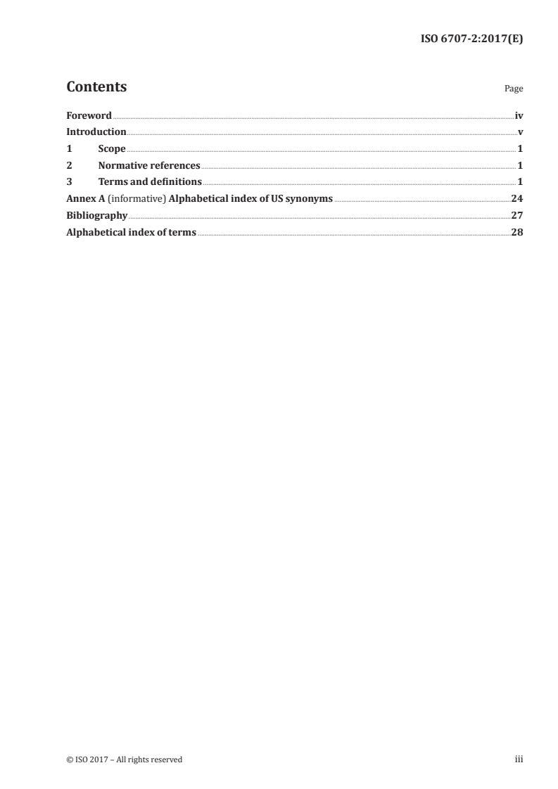 ISO 6707-2:2017 ISO 6707-2:2017 - Buildings and civil engineering works — Vocabulary — Part 2: Contract and communication terms/6/2017 - Page 3 preview