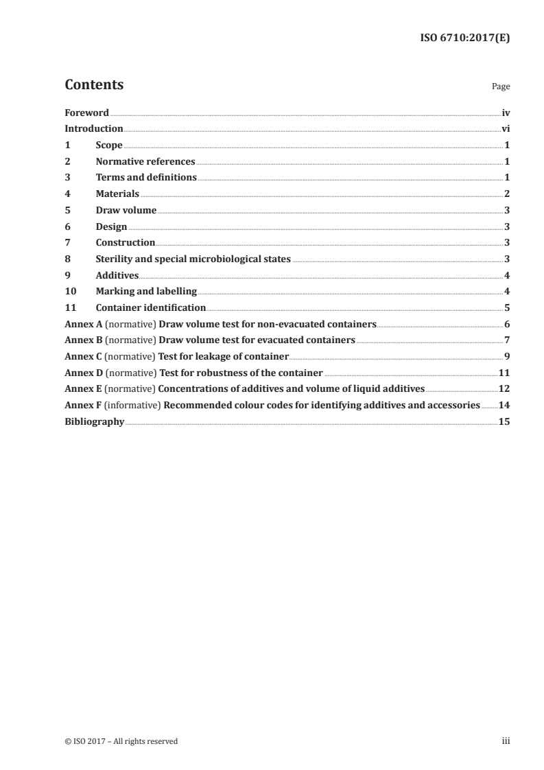ISO 6710:2017 ISO 6710:2017 - Single-use containers for human venous blood specimen collection/25/2017 - Page 3 preview