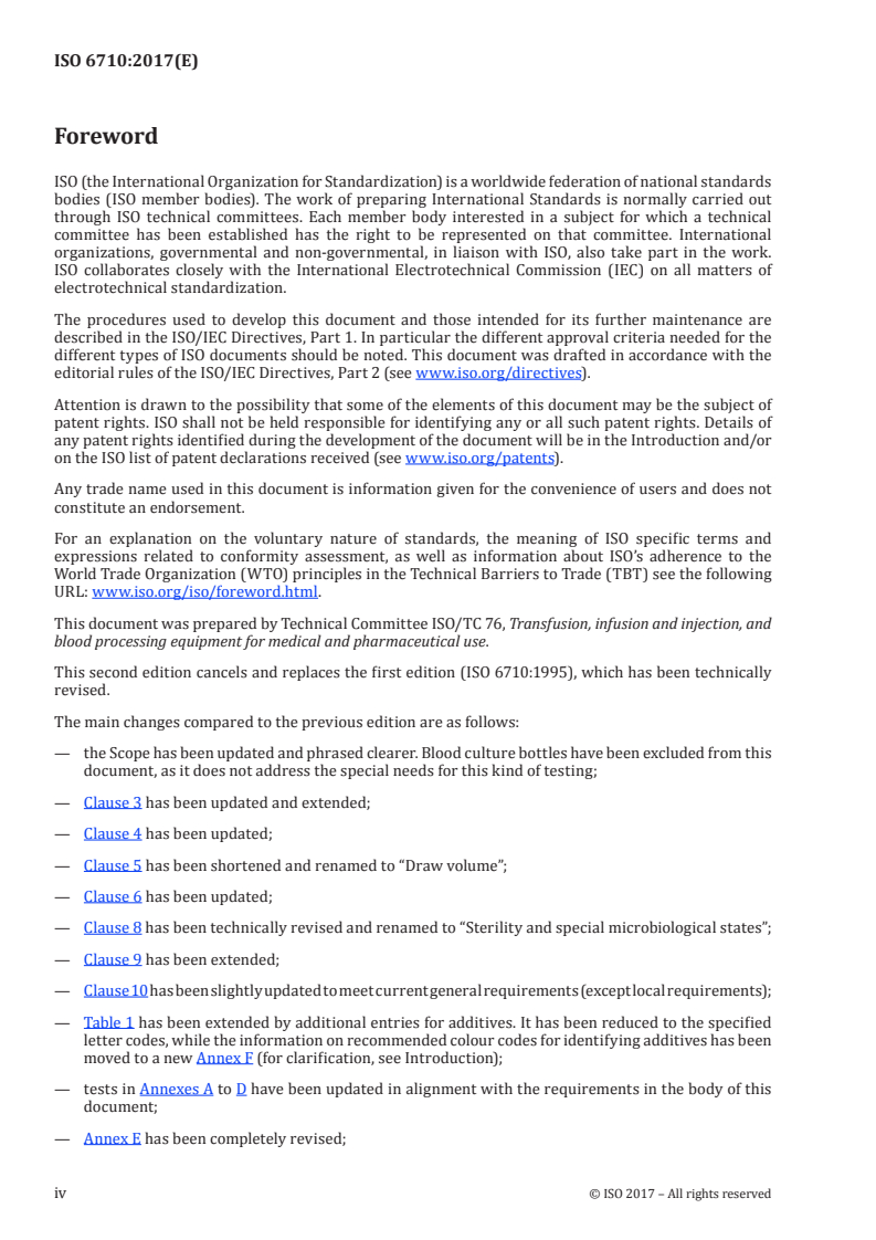 ISO 6710:2017 ISO 6710:2017 - Single-use containers for human venous blood specimen collection/25/2017 - Page 4 preview