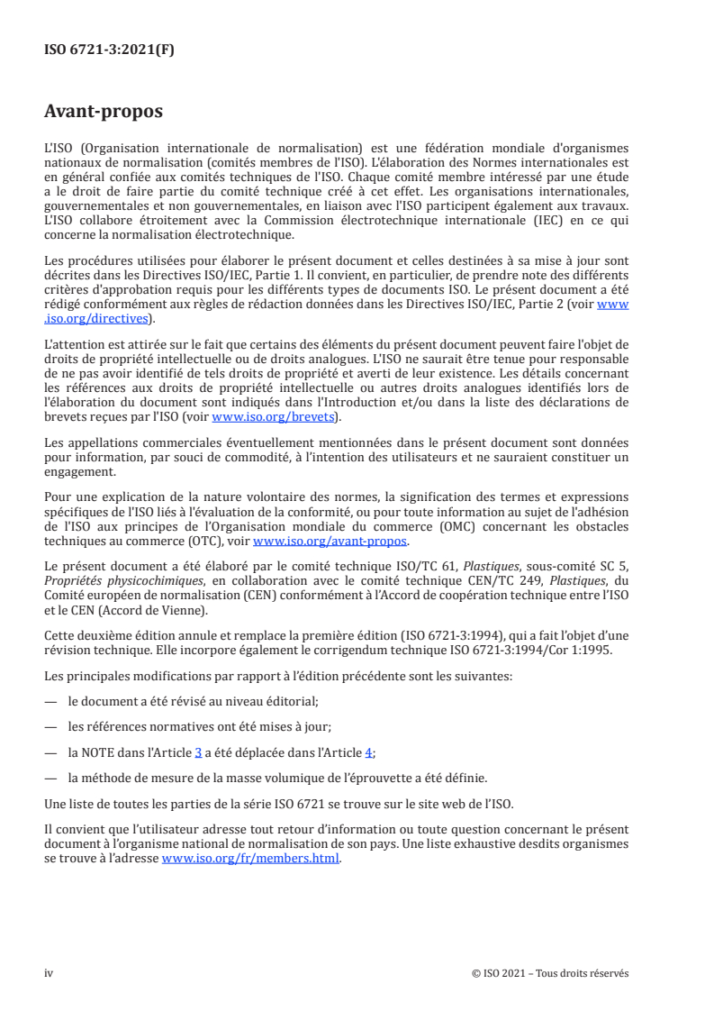 ISO 6721-3:2021 ISO 6721-3:2021 - Plastiques — Détermination des propriétés mécaniques dynamiques — Partie 3: Vibration en flexion — Méthode en résonance/19/2021 - Page 4 preview