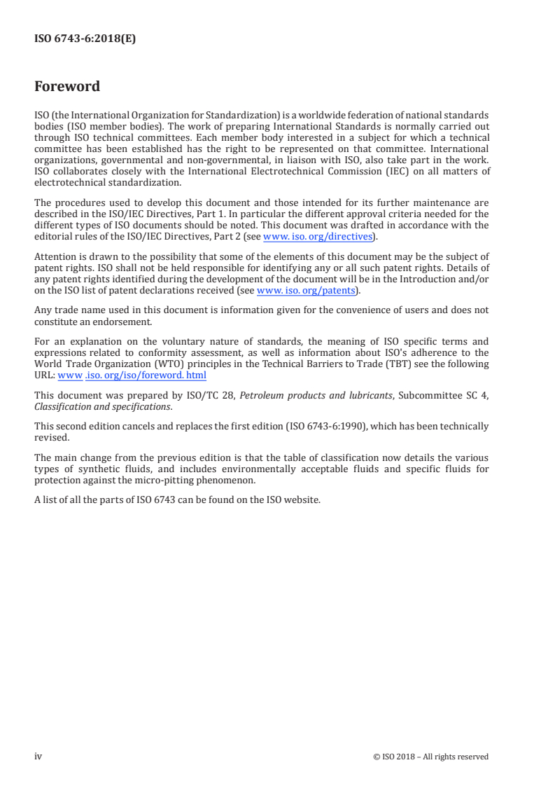 ISO 6743-6:2018 ISO 6743-6:2018 - Lubricants, industrial oils and related products (class L) — Classification — Part 6: Family C (gear systems)/17/2018 - Page 4 preview