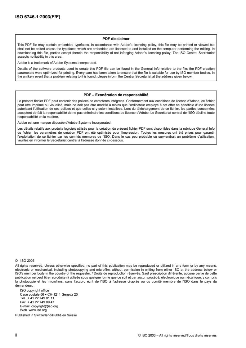 ISO 6746-1:2003 ISO 6746-1:2003 - Earth-moving machinery — Definitions of dimensions and codes — Part 1: Base machine/14/2003 - Page 2 preview