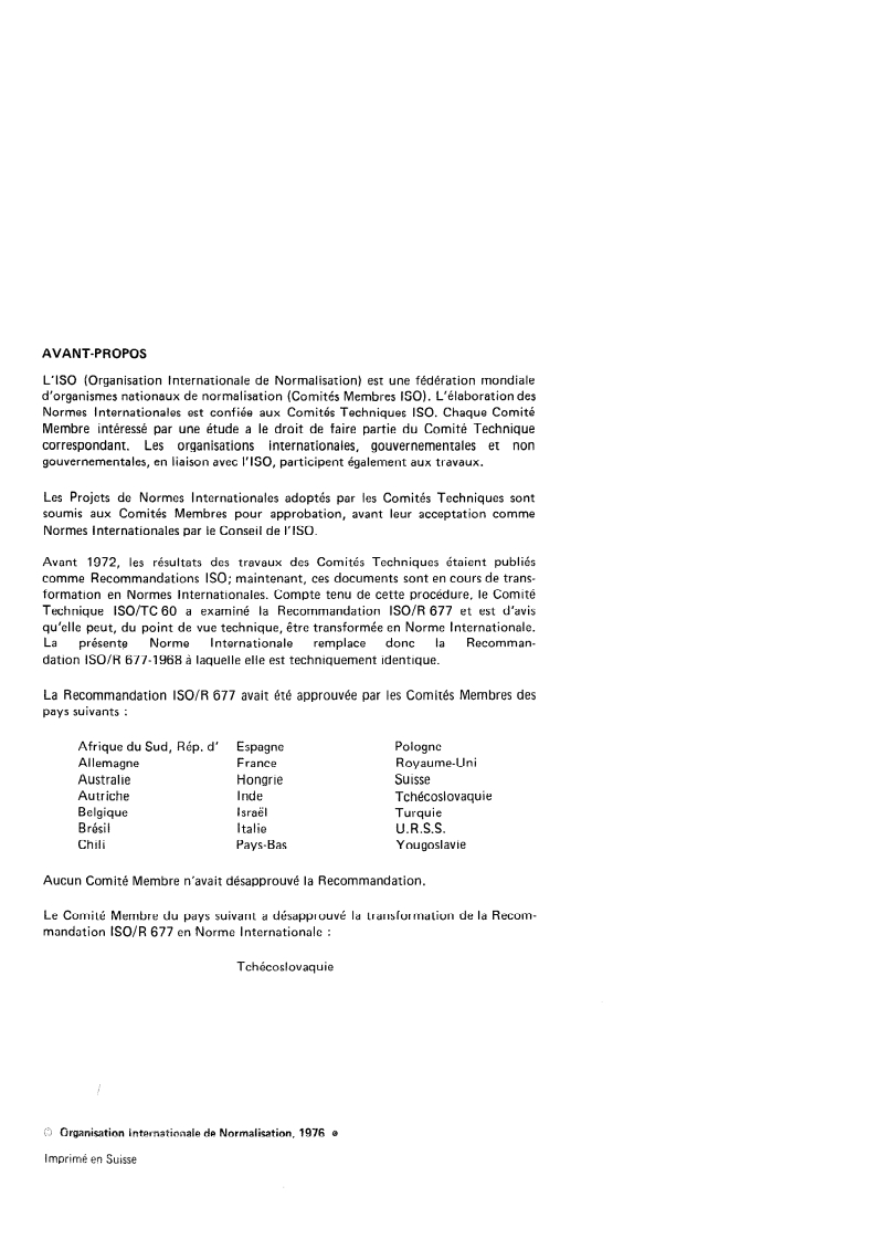 ISO 677:1976 ISO 677:1976 - Engrenages coniques à denture droite de mécanique générale et de grosse mécanique — Crémaillère de référence/1/1976 - Page 2 preview