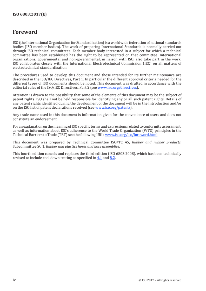 ISO 6803:2017 ISO 6803:2017 - Rubber or plastics hoses and hose assemblies — Hydraulic-pressure impulse test without flexing/2/2017 - Page 4 preview
