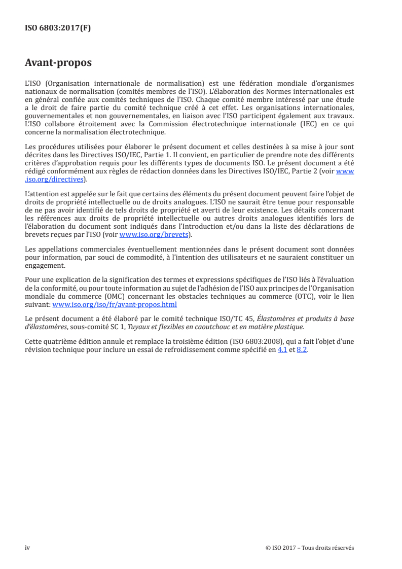 ISO 6803:2017 ISO 6803:2017 - Tuyaux et flexibles en caoutchouc ou en plastique — Essai d'impulsions de pression hydraulique sans flexion/2/2017 - Page 4 preview