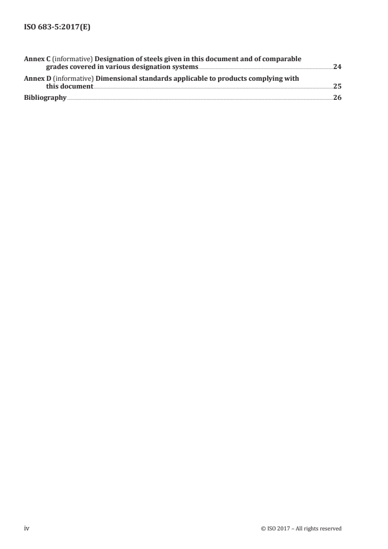 ISO 683-5:2017 ISO 683-5:2017 - Heat treatable steels, alloy steels and free-cutting steels — Part 5: Nitriding steels/19/2017 - Page 4 preview