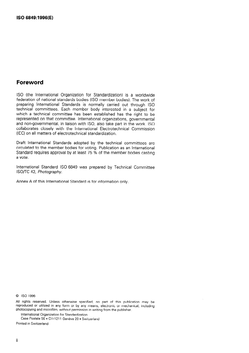 ISO 6849:1996 ISO 6849:1996 - Photography — Processing wastes — Determination of boron/7/1996 - Page 2 preview