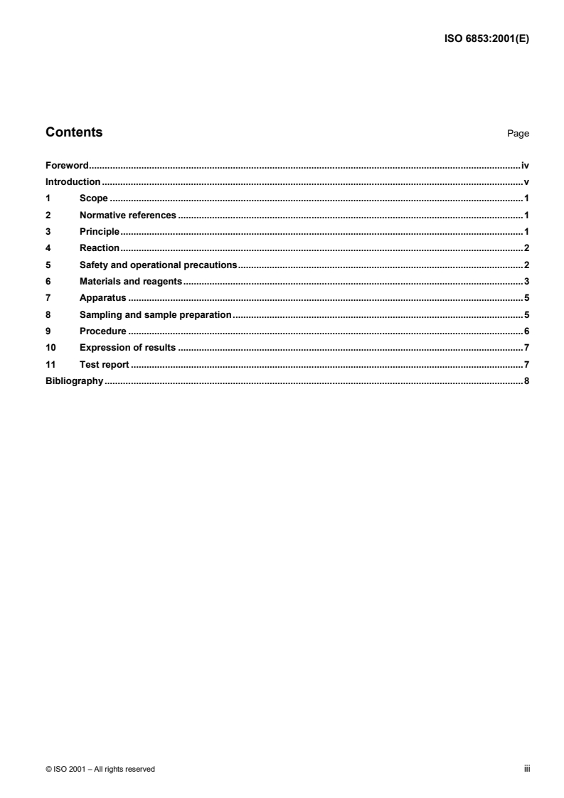 ISO 6853:2001 ISO 6853:2001 - Photography — Processing waste — Determination of ammoniacal nitrogen (microdiffusion method)/20/2001 - Page 3 preview
