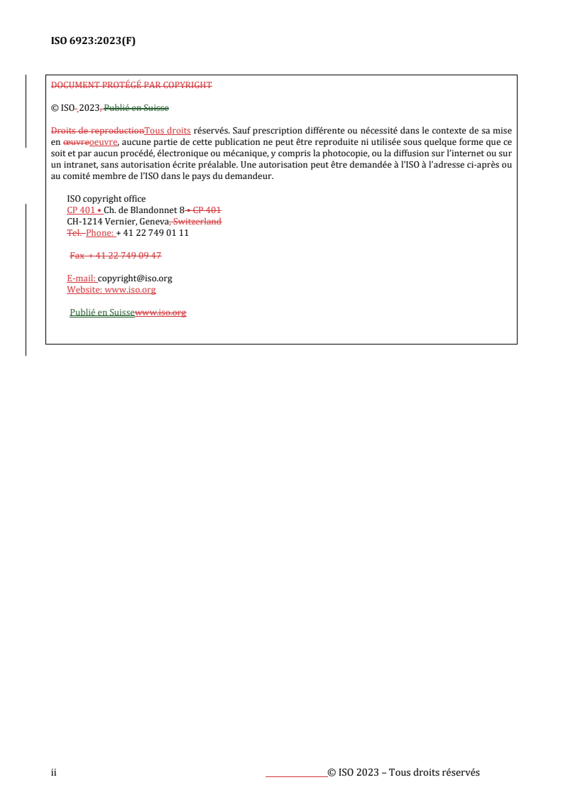 ISO 6923:2023 REDLINE ISO 6923:2023 - Peintures et vernis — Dosage des diisocyanates monomères dans les produits de peinture et produits similaires par chromatographie en phase liquide haute performance couplée à un détecteur ultraviolet (HPLC-UV)
Released:7/3/2024 - Page 2 preview