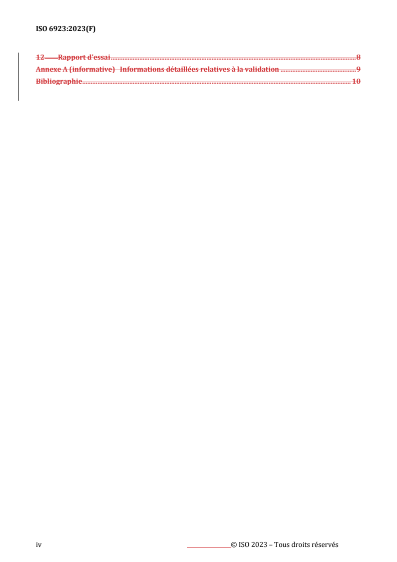 ISO 6923:2023 REDLINE ISO 6923:2023 - Peintures et vernis — Dosage des diisocyanates monomères dans les produits de peinture et produits similaires par chromatographie en phase liquide haute performance couplée à un détecteur ultraviolet (HPLC-UV)
Released:7/3/2024 - Page 4 preview