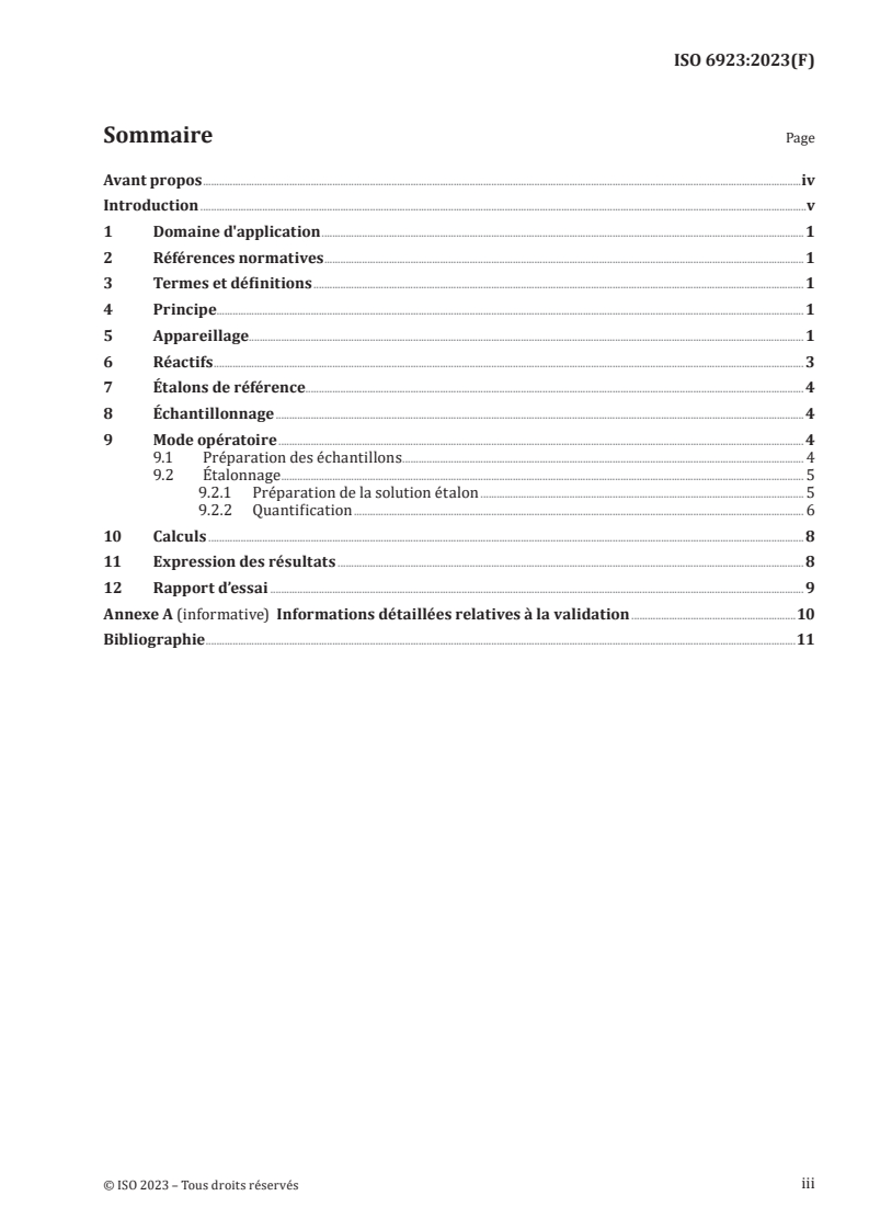 ISO 6923:2023 ISO 6923:2023 - Peintures et vernis — Dosage des diisocyanates monomères dans les produits de peinture et produits similaires par chromatographie en phase liquide haute performance couplée à un détecteur ultraviolet (HPLC-UV)
Released:7/3/2024 - Page 3 preview