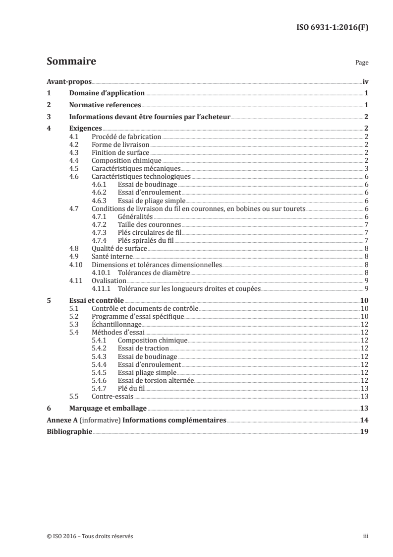 ISO 6931-1:2016 ISO 6931-1:2016 - Aciers inoxydables pour ressorts — Partie 1: Fils/6/2020 - Page 3 preview
