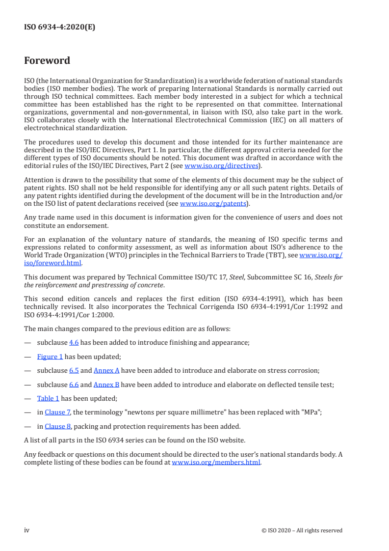 ISO 6934-4:2020 ISO 6934-4:2020 - Steel for the prestressing of concrete — Part 4: Strand/30/2020 - Page 4 preview