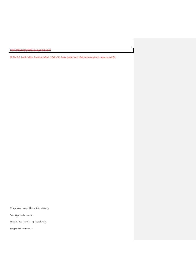 ISO 6980-2:2023 REDLINE ISO 6980-2:2023 - Énergie nucléaire — Rayonnement bêta de référence — Partie 2: Concepts d'étalonnage en relation avec les grandeurs fondamentales caractérisant le champ de rayonnement
Released:3/19/2024 - Page 2 preview