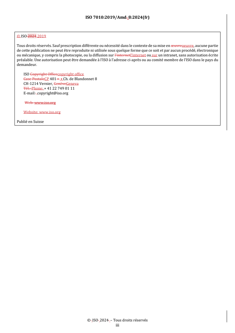 ISO 7010:2019/Amd 8:2024 REDLINE ISO 7010:2019/Amd 8:2024 - Symboles graphiques — Couleurs de sécurité et signaux de sécurité — Signaux de sécurité enregistrés — Amendement 8/24/2024 - Page 3 preview