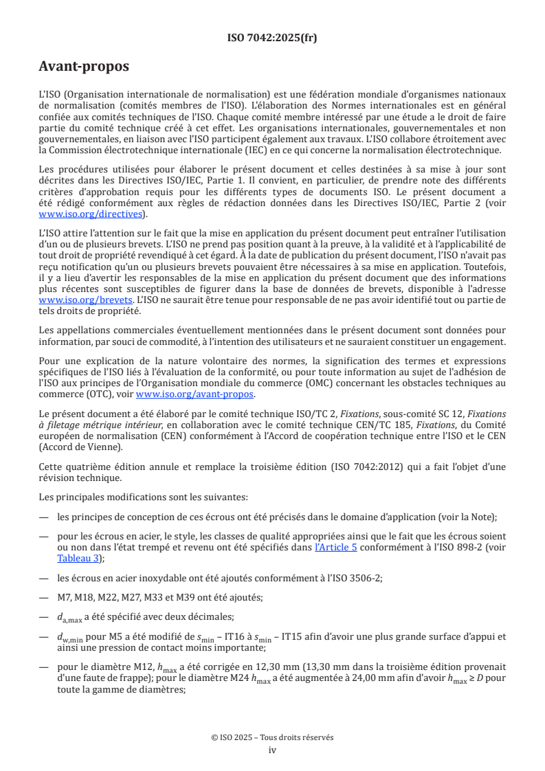 ISO 7042:2025 ISO 7042:2025 - Fixations — Écrous hexagonaux autofreinés — Écrous hauts (tout métal)
Released:12. 06. 2025 - Page 4 preview
