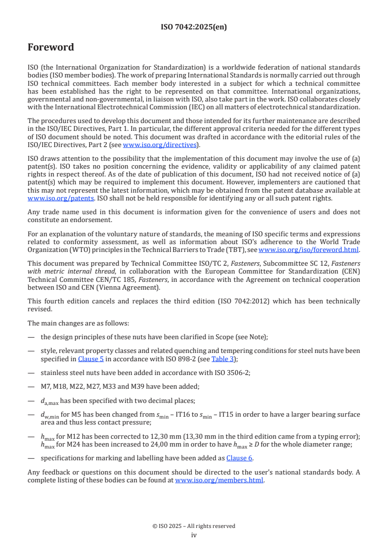 ISO 7042:2025 ISO 7042:2025 - Fasteners — Prevailing torque hexagon nuts — High nuts (all metal)
Released:12. 06. 2025 - Page 4 preview
