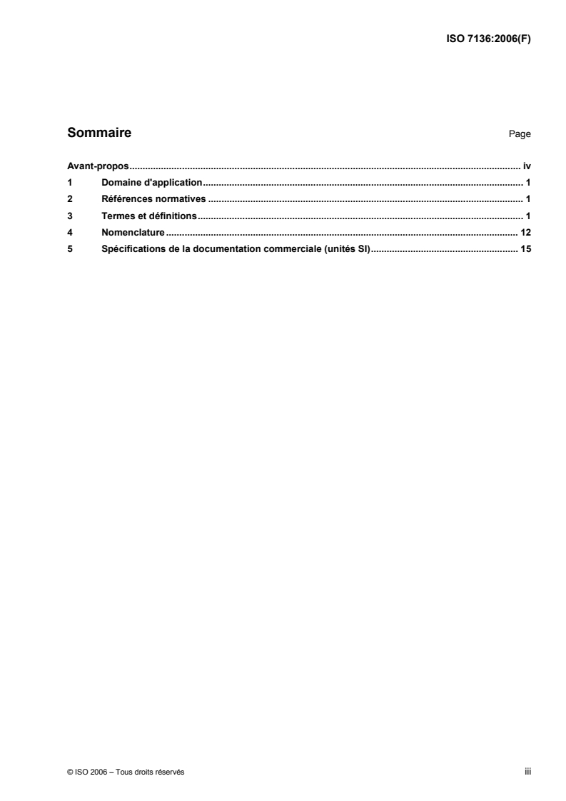 ISO 7136:2006 ISO 7136:2006 - Engins de terrassement — Tracteurs poseurs de canalisations — Terminologie et spécifications commerciales/2/2006 - Page 3 preview