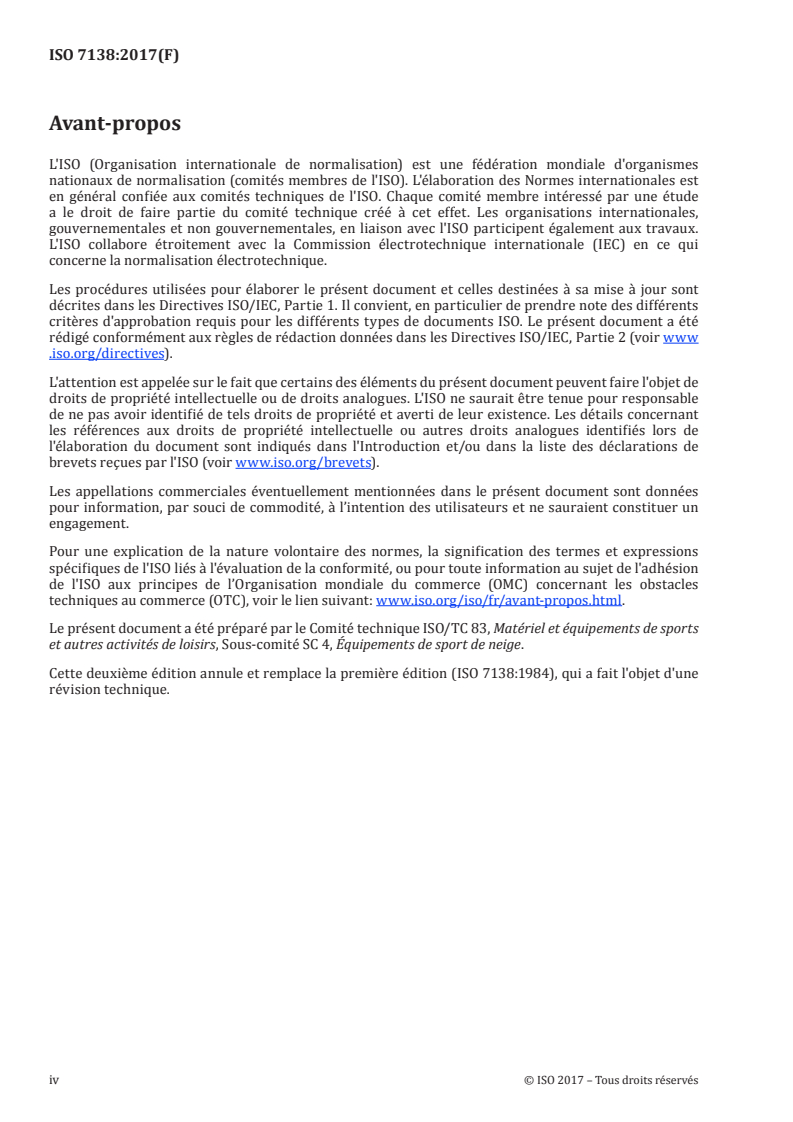 ISO 7138:2017 ISO 7138:2017 - Skis de fond — Détermination de la masse et de l'emplacement du point d'équilibre/28/2018 - Page 4 preview
