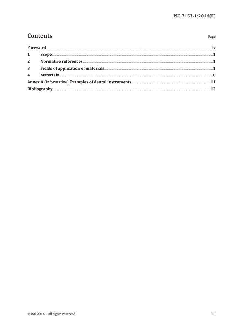 ISO 7153-1:2016 ISO 7153-1:2016 - Surgical instruments — Materials — Part 1: Metals/6/2016 - Page 3 preview