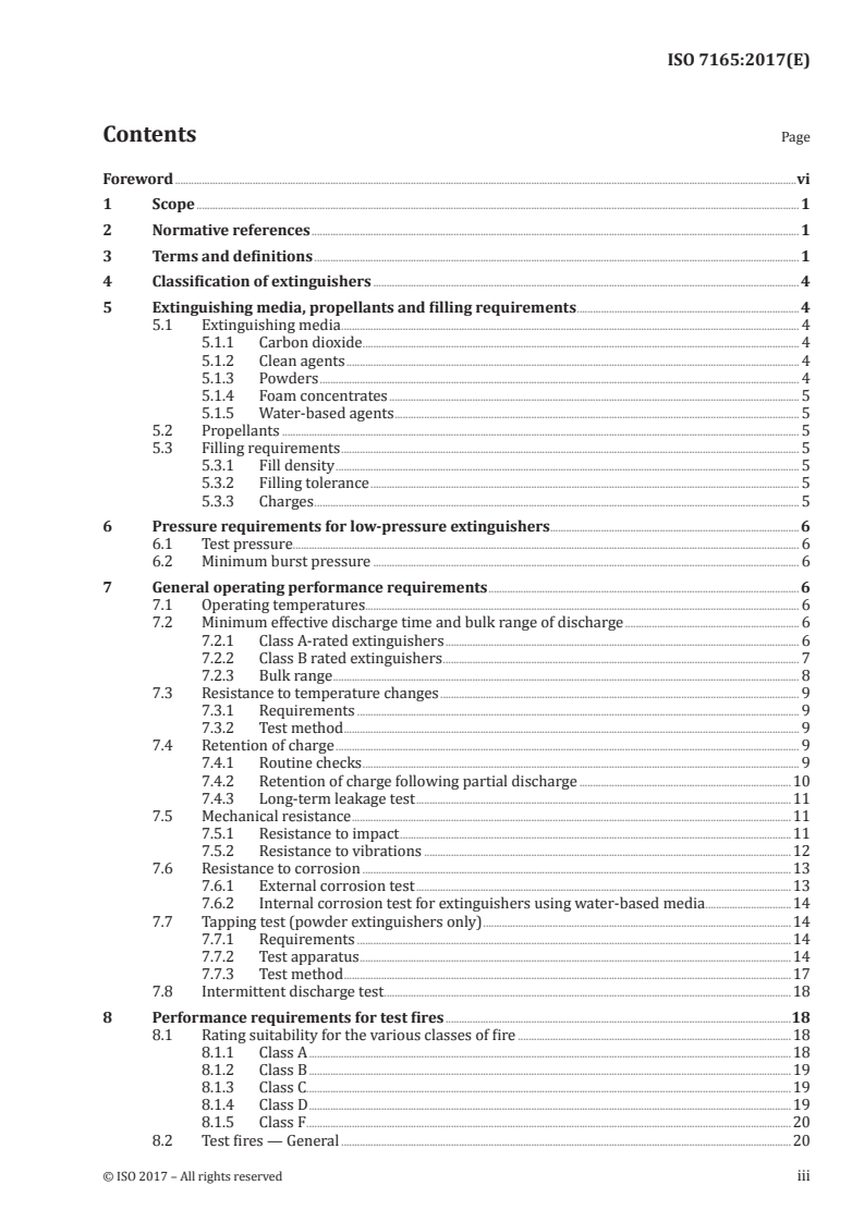 ISO 7165:2017 ISO 7165:2017 - Fire fighting — Portable fire extinguishers — Performance and construction/17/2017 - Page 3 preview