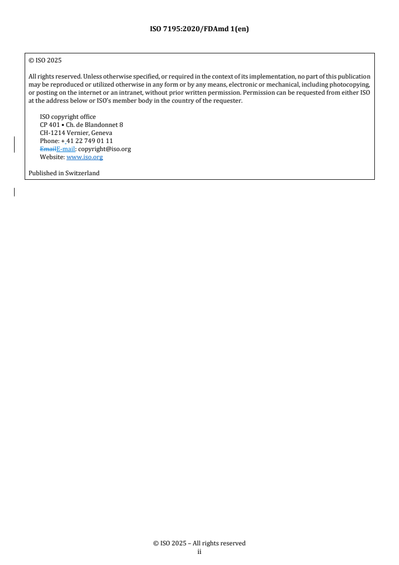 REDLINE ISO 7195:2020/FDAmd 1 - Nuclear energy — Packagings for the transport of uranium hexafluoride (UF6) — Amendment 1: Welded version and new type of valve for 1S and 2S cylinders
Released:10/3/2025