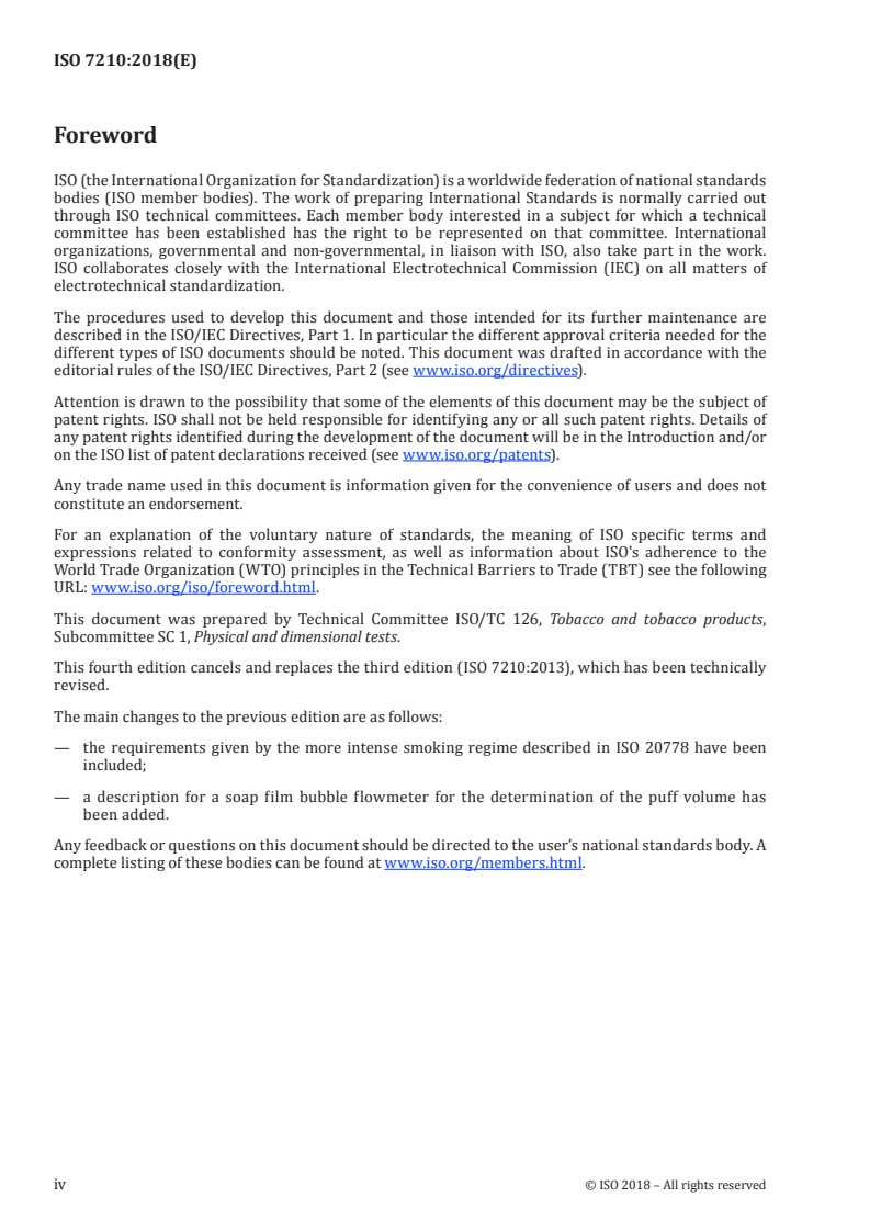 SIST ISO 7210:2020 ISO 7210:2018 - Routine analytical cigarette-smoking machine — Additional test methods for machine verification/5/2018 - Page 4 preview