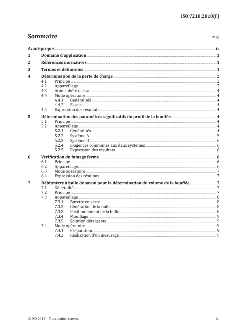 SIST ISO 7210:2020 ISO 7210:2018 - Machine à fumer analytique de routine pour cigarettes — Méthodes d'essais complémentaires pour la vérification de la machine/5/2018 - Page 3 preview