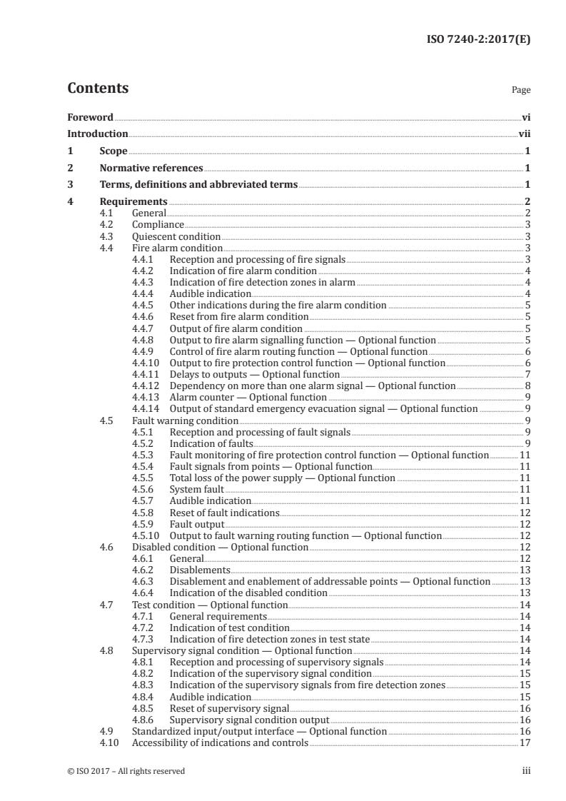 ISO 7240-2:2017 ISO 7240-2:2017 - Fire detection and alarm systems — Part 2: Fire detection control and indicating equipment/23/2017 - Page 3 preview