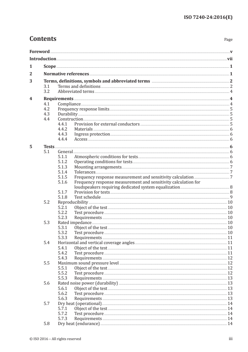 ISO 7240-24:2016 ISO 7240-24:2016 - Fire detection and fire alarm systems — Part 24: Fire alarm loudspeakers/8/2016 - Page 3 preview