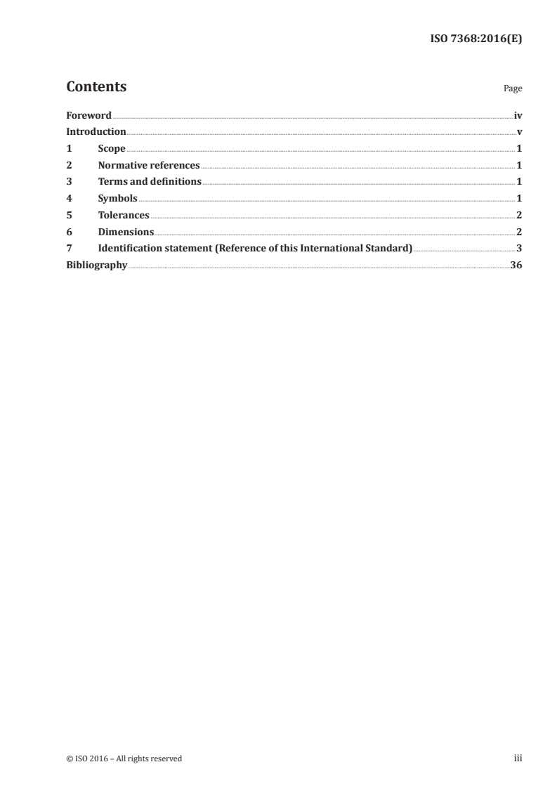 SIST ISO 7368:2021 ISO 7368:2016 - Hydraulic fluid power — Two-port slip-in cartridge valves — Cavities/28/2016 - Page 3 preview